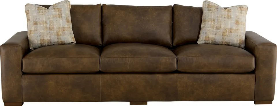 Finn L758849BD Leather Sofa_head on