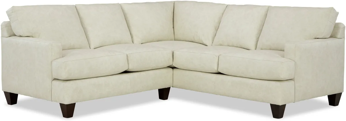 LC94322-SECT sectional: Track Arm, Semi-Attached Boxed Back, Tapered Leg, French Seam / Single Needle