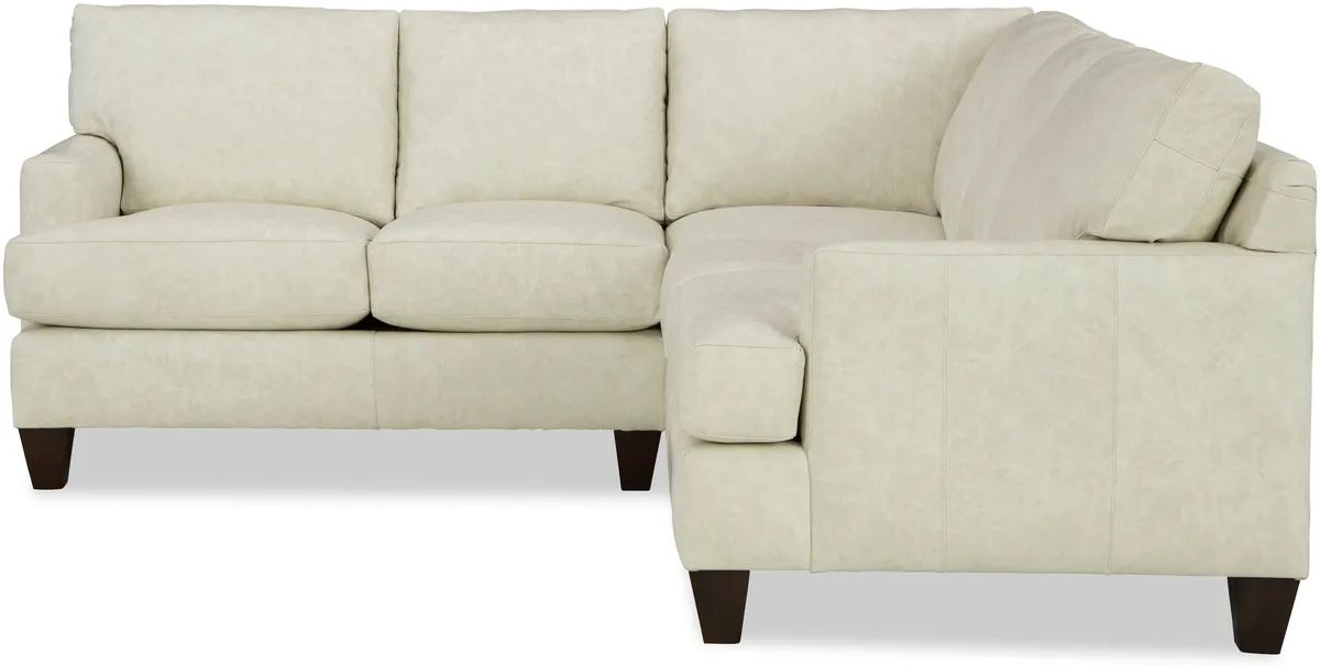 LC94322-SECT sectional: Track Arm, Semi-Attached Boxed Back, Tapered Leg, French Seam / Single Needle